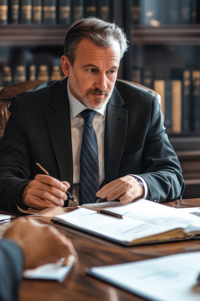 Professional legal office setting